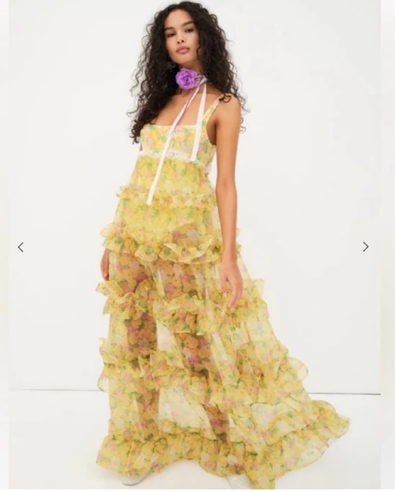 For love & lemons Yellow Gown - Image 2