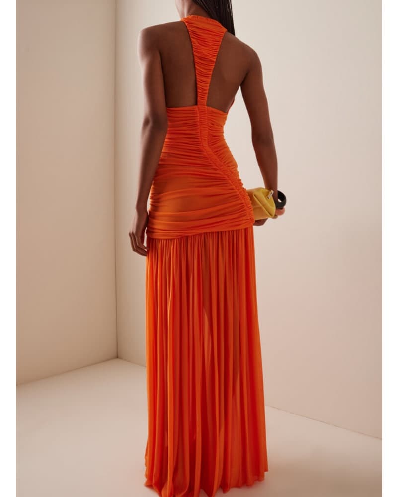 Christopher Esber Orion Gown - Orange - Image 4