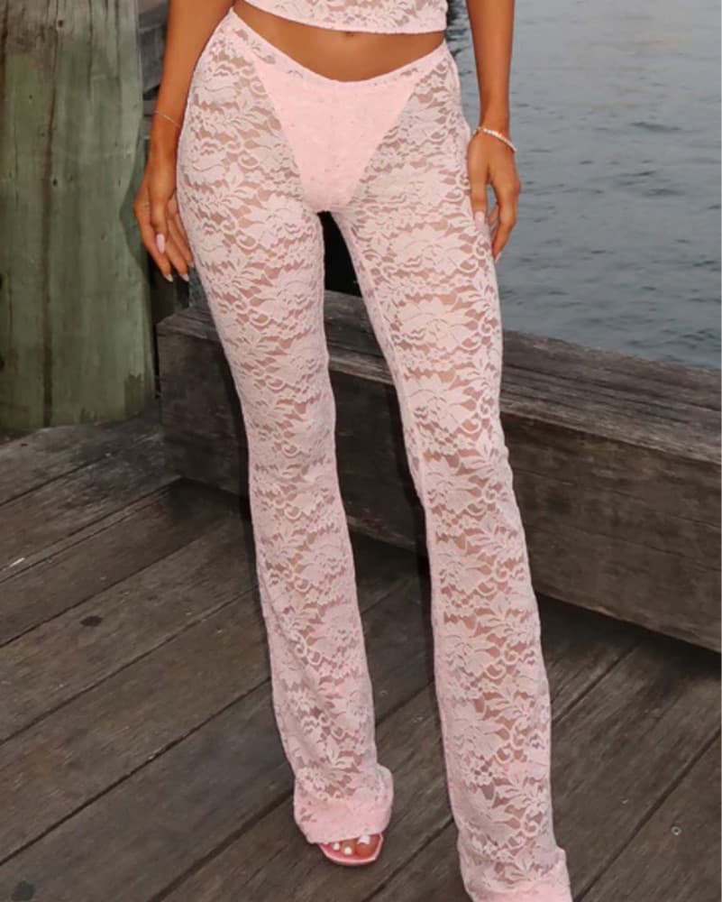 Pink Lace Pants - Image 3
