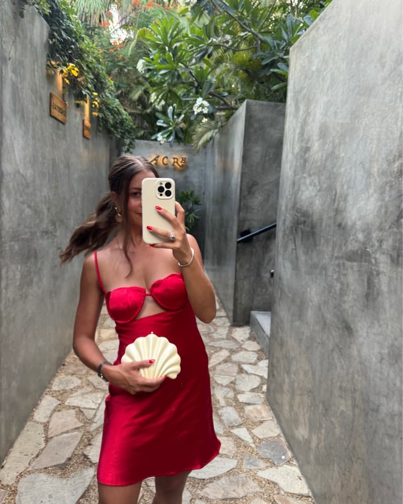 Cherish Mini Dress In Red  - Image 2