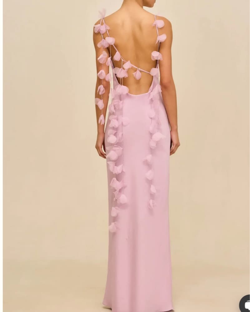 Elegant Floral Petal Maxi Dress - Image 4