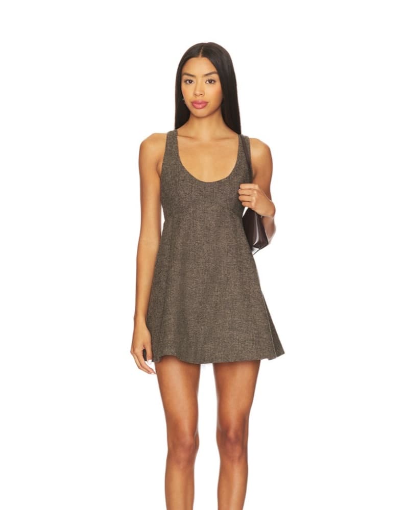 Free People Cyd Mini Dress In Espresso  - Image 3