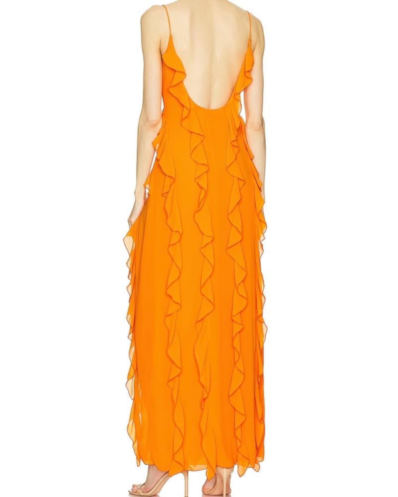 NBD Nehna Gown In Bright Orange - Image 3