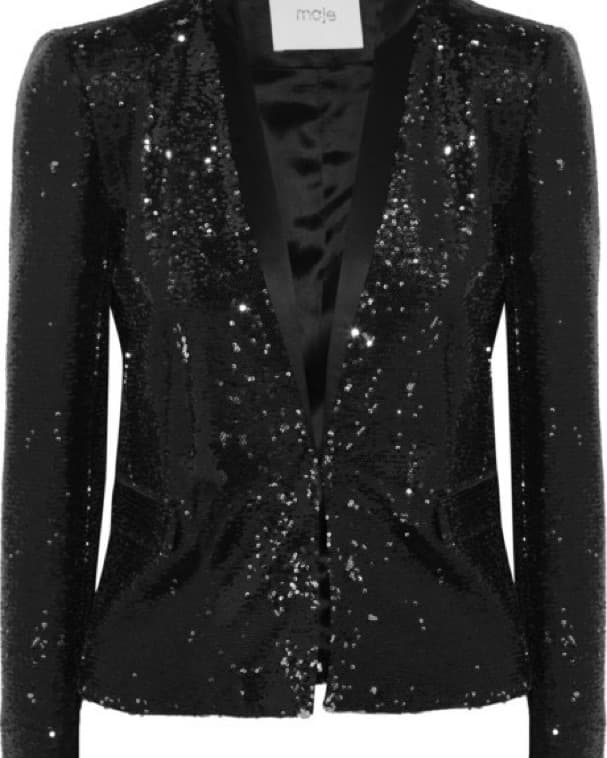 Maje Black Sequin Blazer Jacket - Image 1