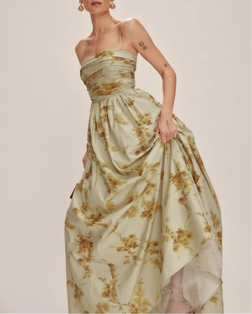 Reformation Kastoria Dress - Golden Hour - Image 4