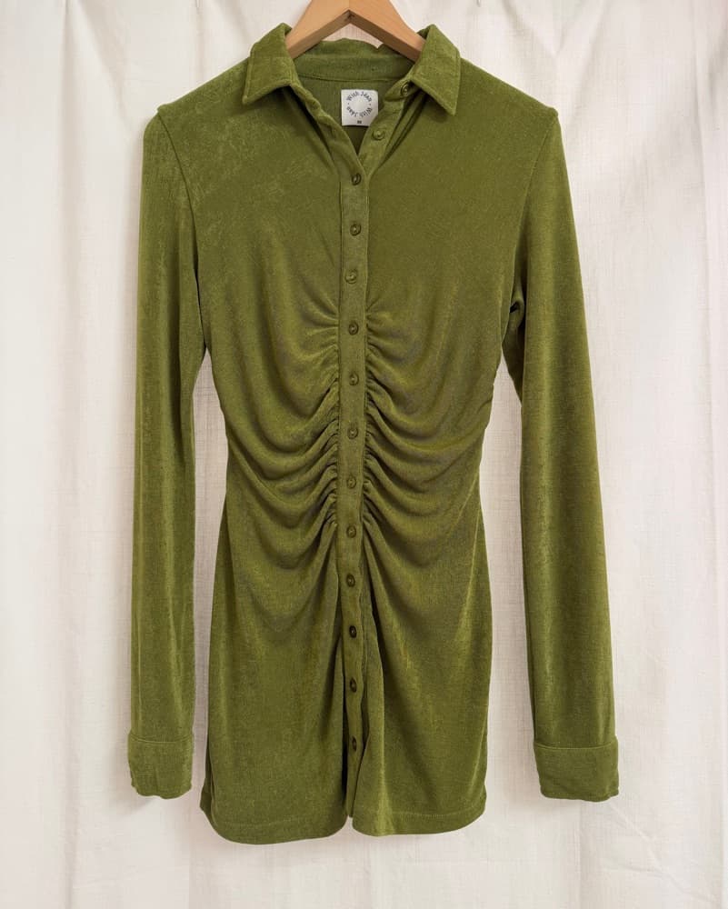 With Jéan Andy Dress — Olive Green - Image 3