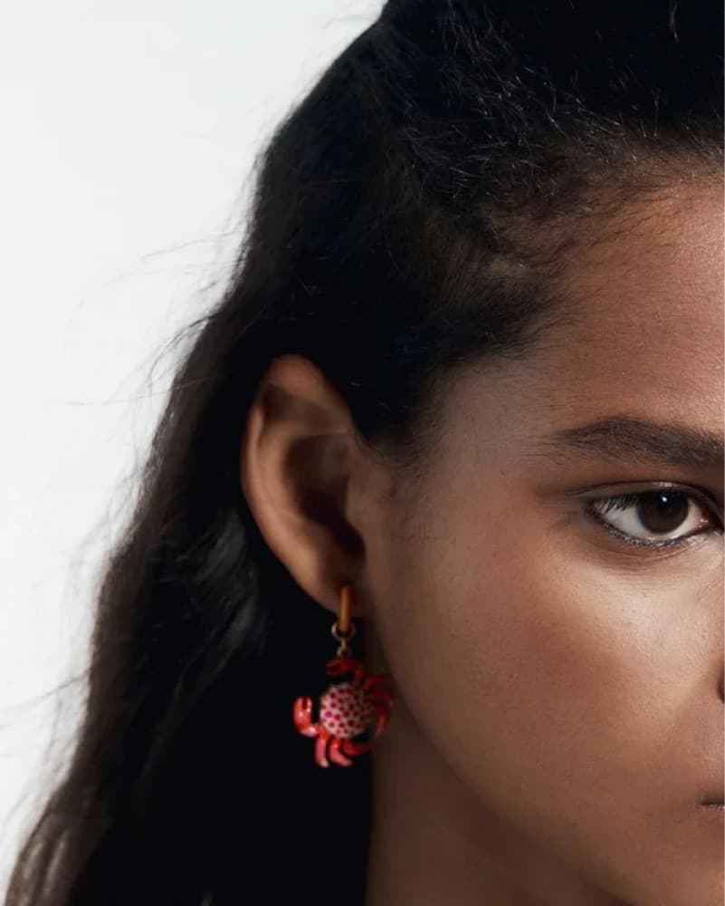 Zara Mismatched Sun And Crab Earrings - Image 2