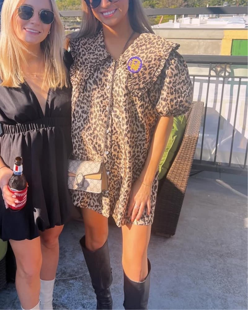 Sister Jane Collar Leopard Mini Dress - Image 2