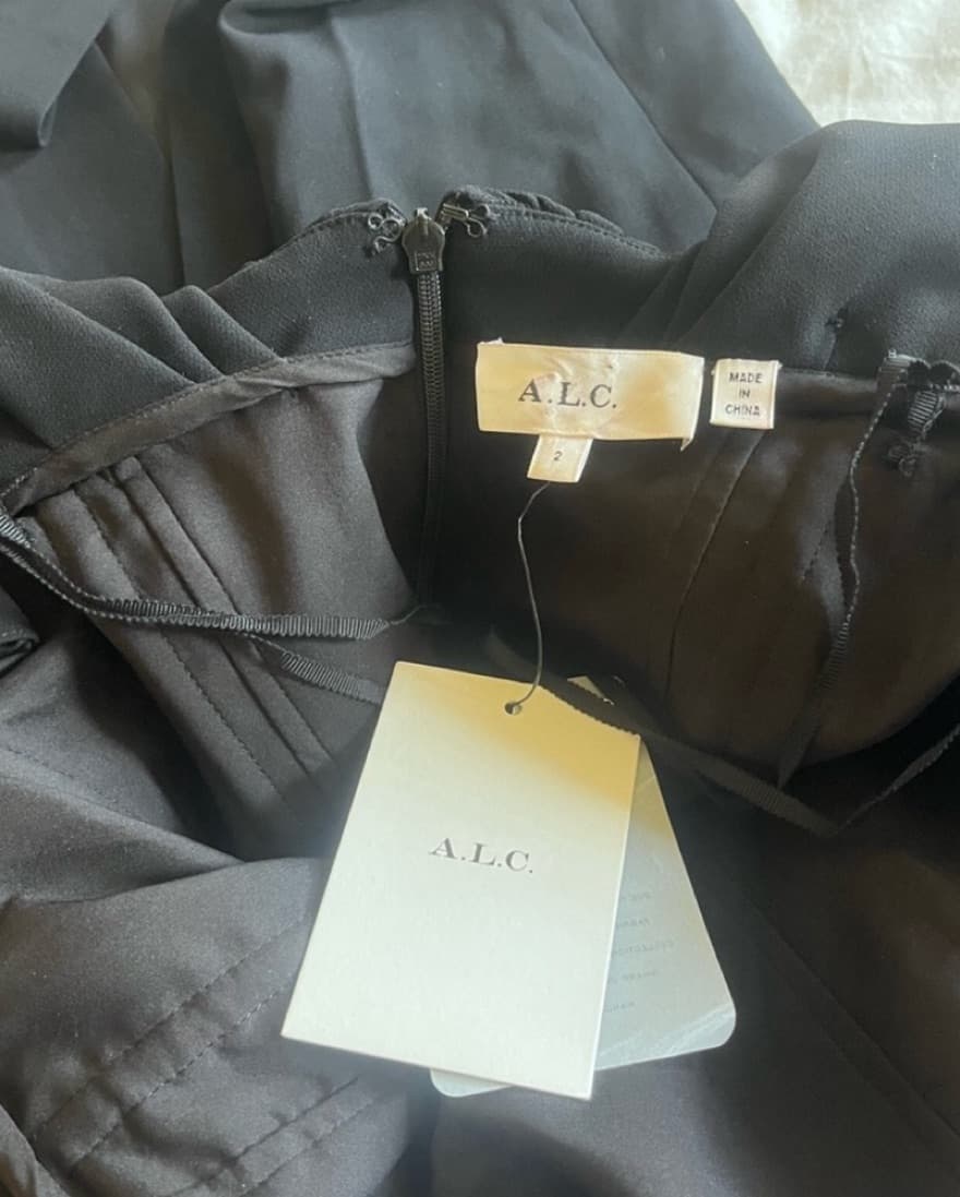 A.L.C. Nora Black Midi Dress - Image 5