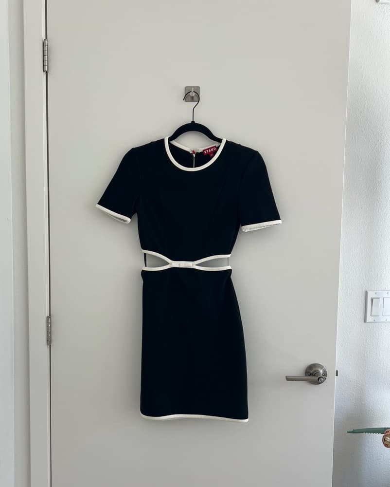 Staud Fig Contrast Trim Minidress - Image 5