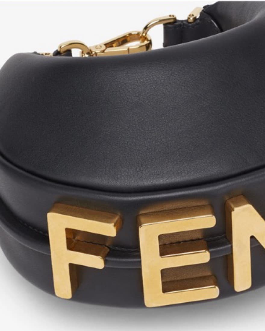 Fendi Black Leather Minibag Black/Gold - Image 1