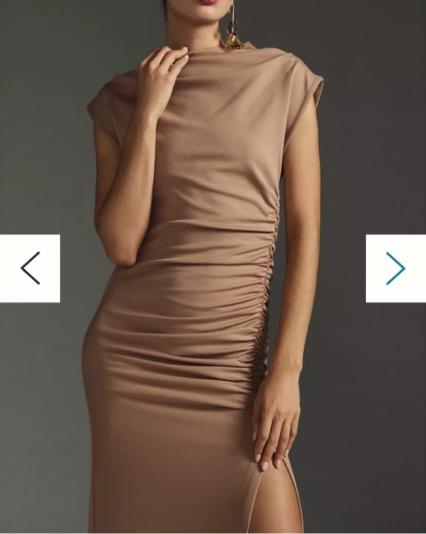 Anthropolgie Maya Ruched Cowl Neck Dress - Image 3