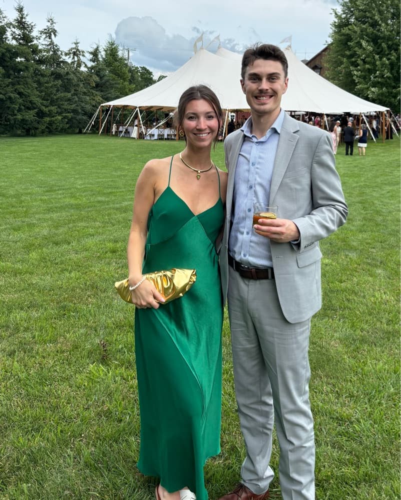Emerald Green Satin Panel Maxi Dress - Image 1