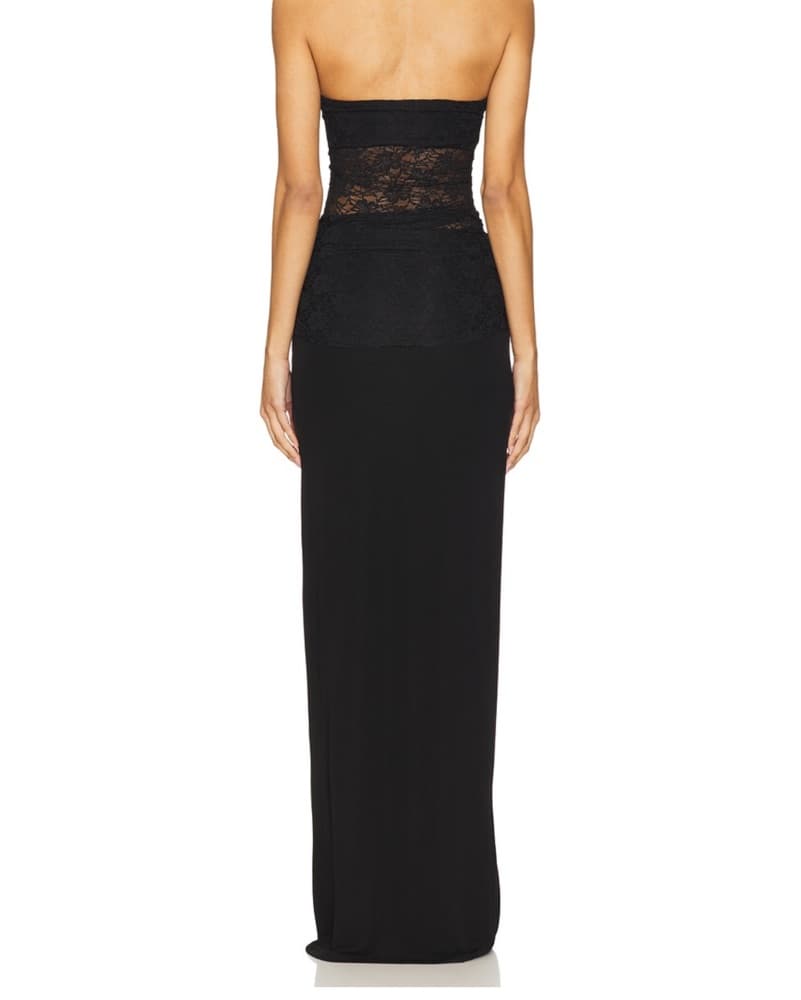 Elegant Black Lace Gown - Image 3