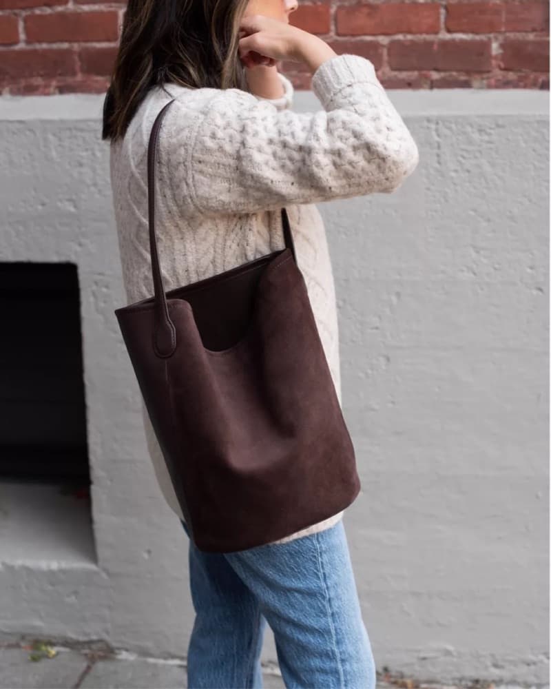 J. Crew Suede And Leather Bucket Bag - Image 3