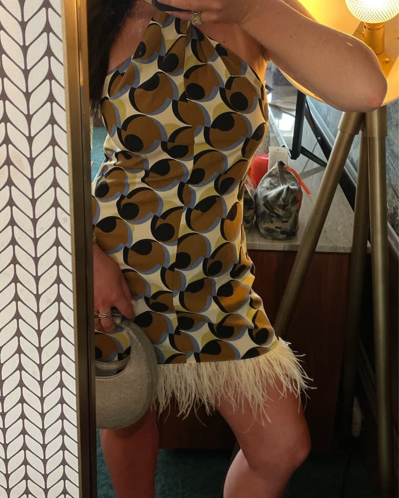 Zara Polka Dot Feather Dress - Image 3