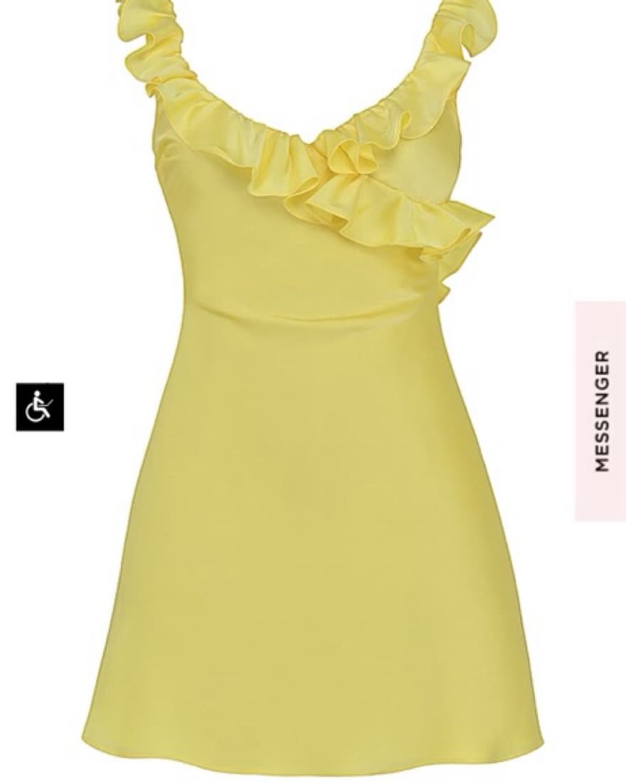 House Of CB Yellow Ruffle Dress - Image 1