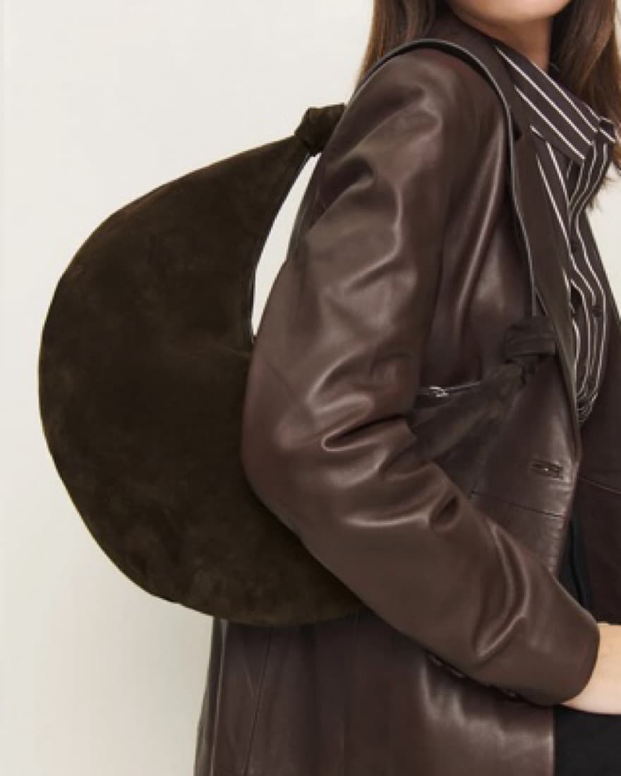 Reformation Brown Suede Hobo Bag - Image 2