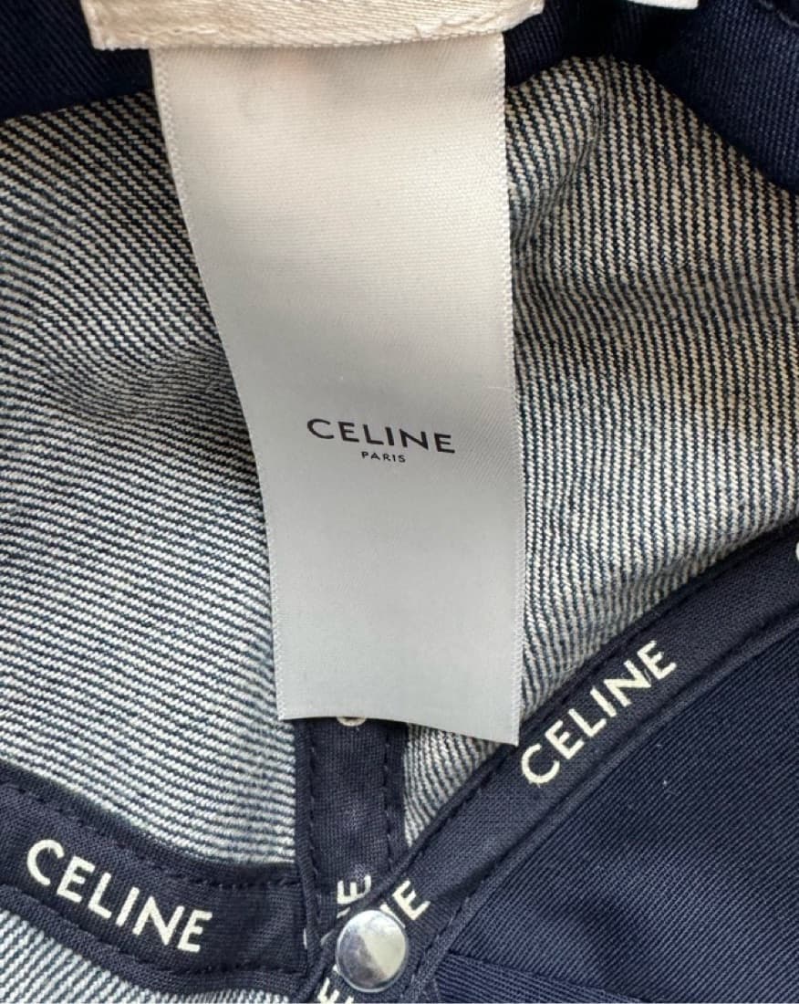 Celine Denim Baseball Cap - Image 3