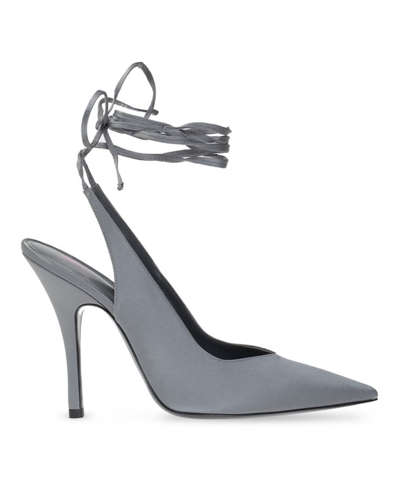 The Attico Grey Lace-Up Stilettos - Image 2