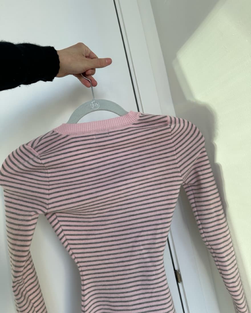 Long Sleeve Stripped Dress - Image 3