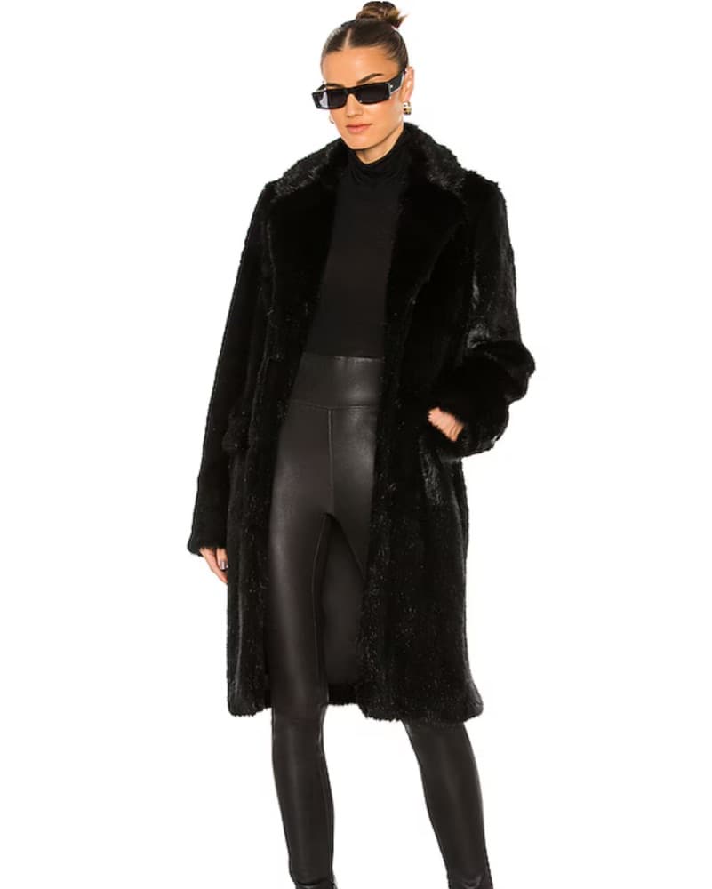 RtA Black Faux Fur Coat - Image 1
