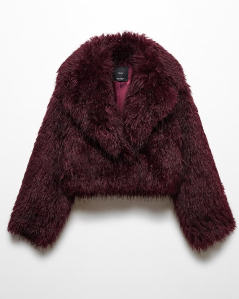 Bordeaux Faux Fur Jacket   - Image 3