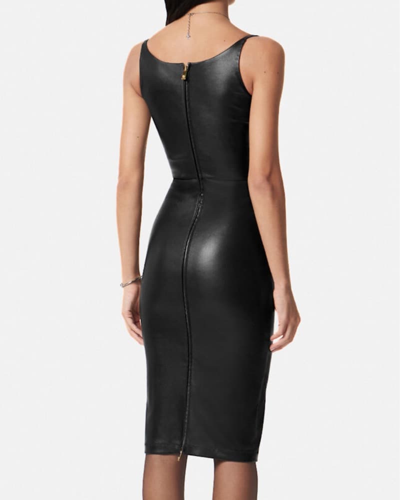 Versace - MEDUSA '95 CORSET LEATHER MIDI - Image 4