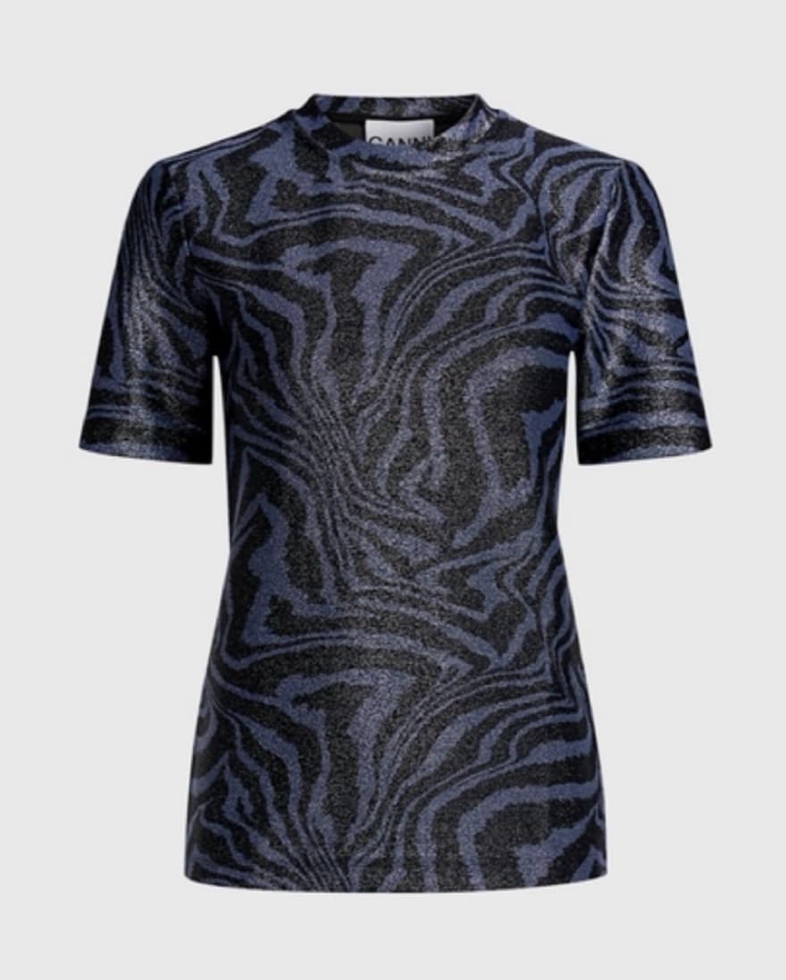GANNI metallic zebra print tshirt  - Image 1