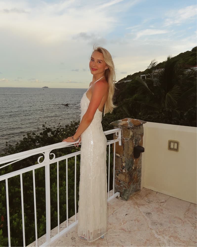 White Beaded Dress - Image 3