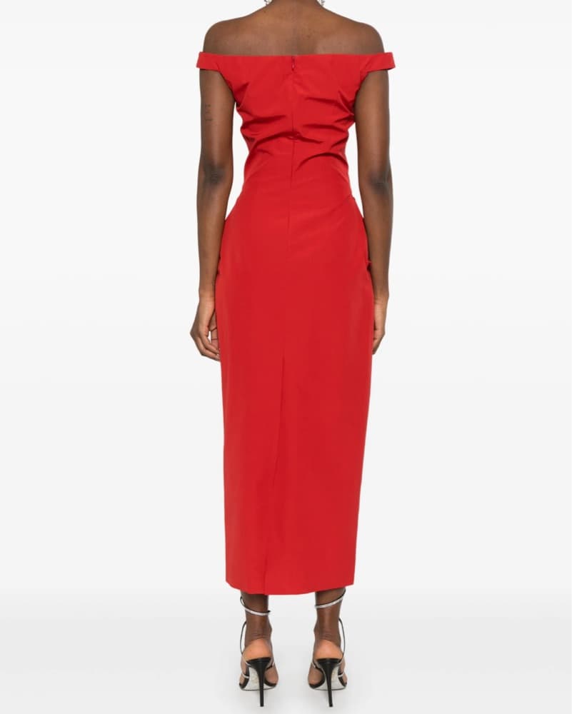 Magda Butrym Rose Detialed Midi Dress  - Image 5