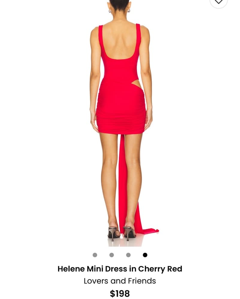 Lovers And Friends Helene Mini Dress Red - Image 2