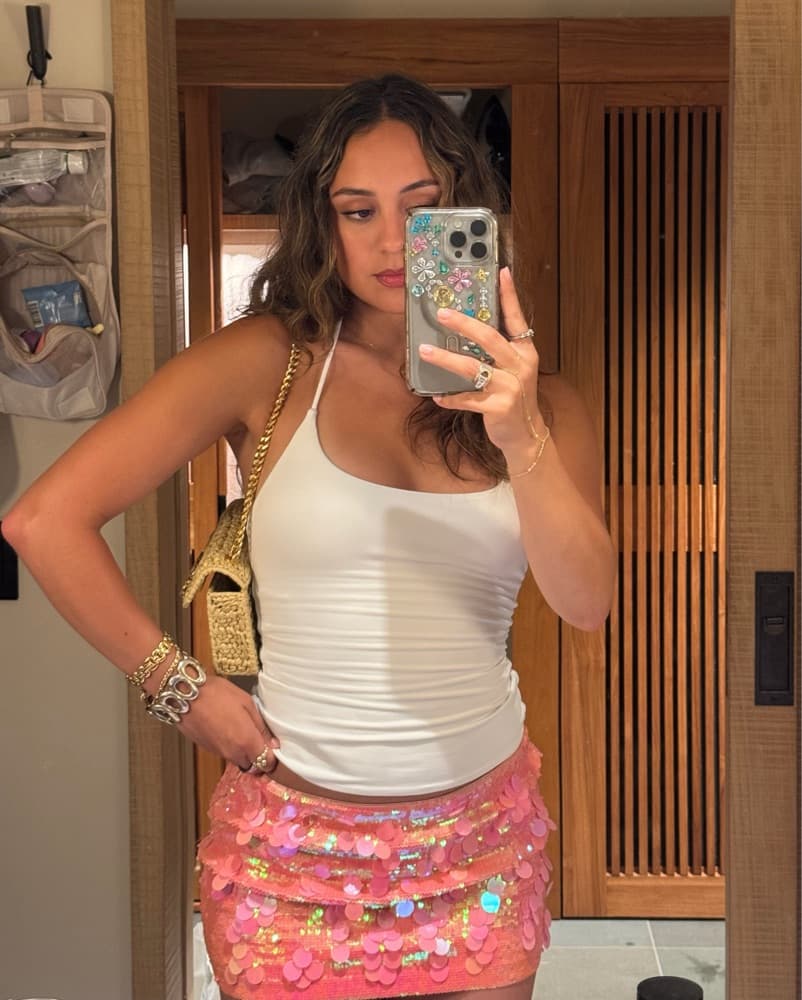 Guizio Pink Mini Skirt  - Image 1