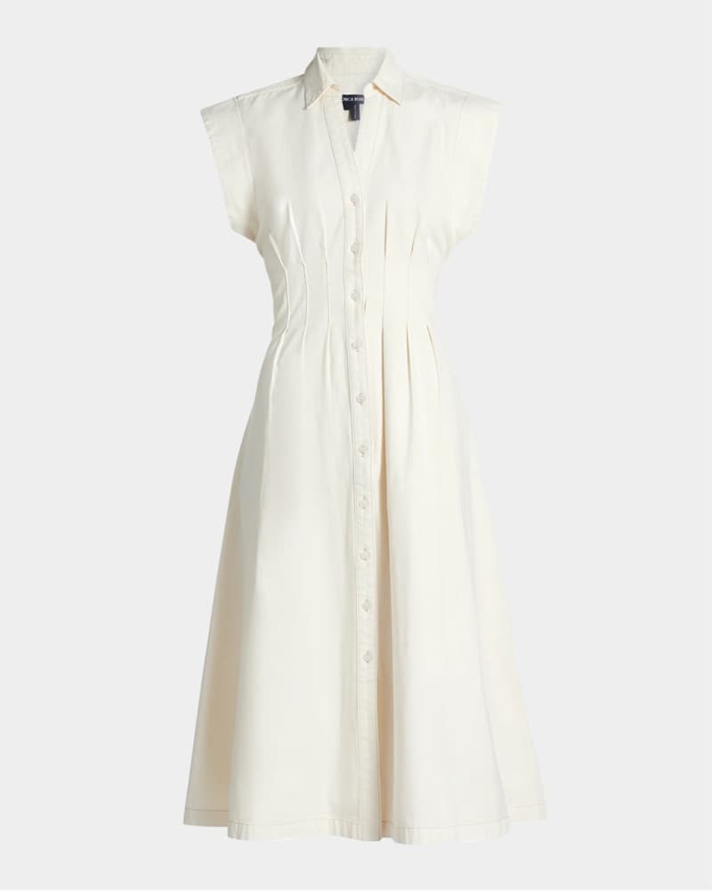 Veronica Beard Chic Pleated Midi Dress - Image 1