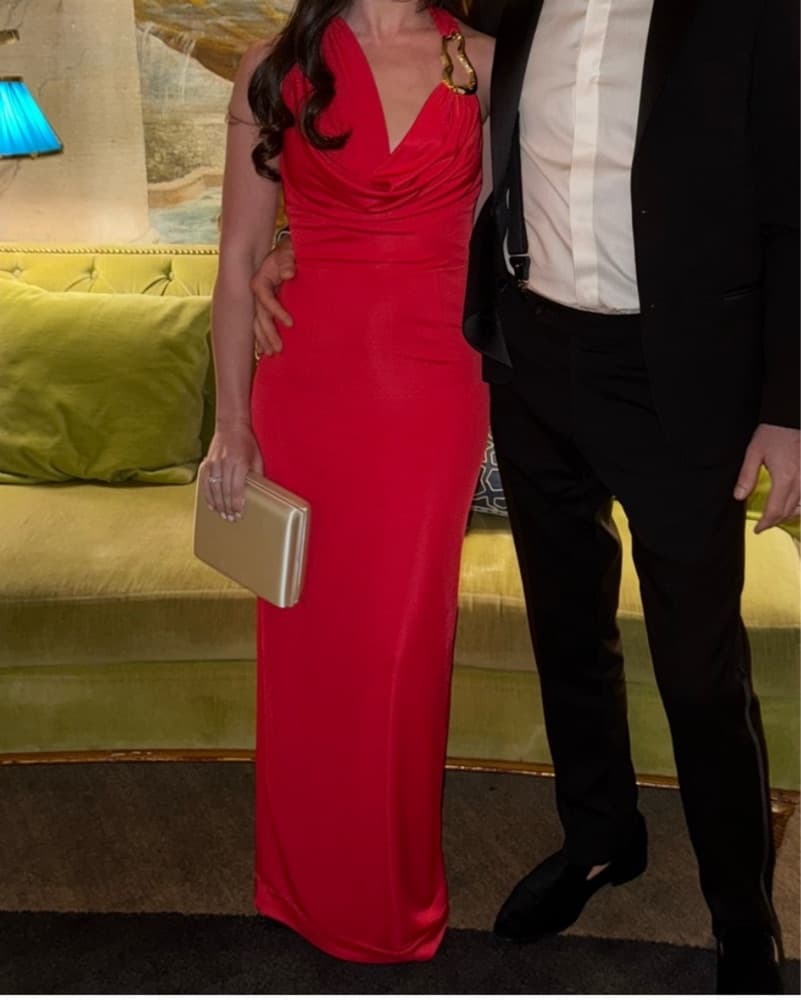 Rebecca Vallance Red Halter Dress Size 0 - Image 2