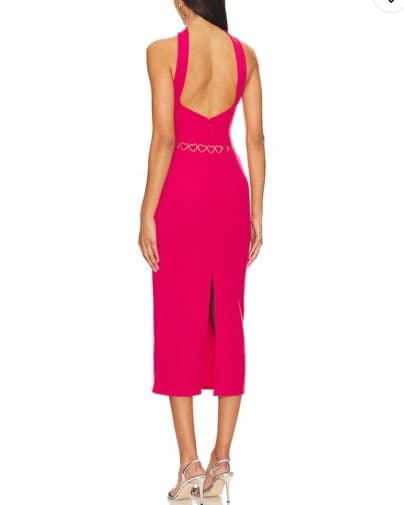 Lovers and Friends Hot Pink Midi Dress - Image 3
