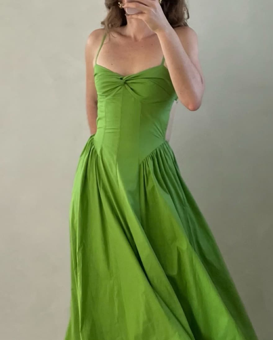 NIA Destene Dress in Pesto - Image 1