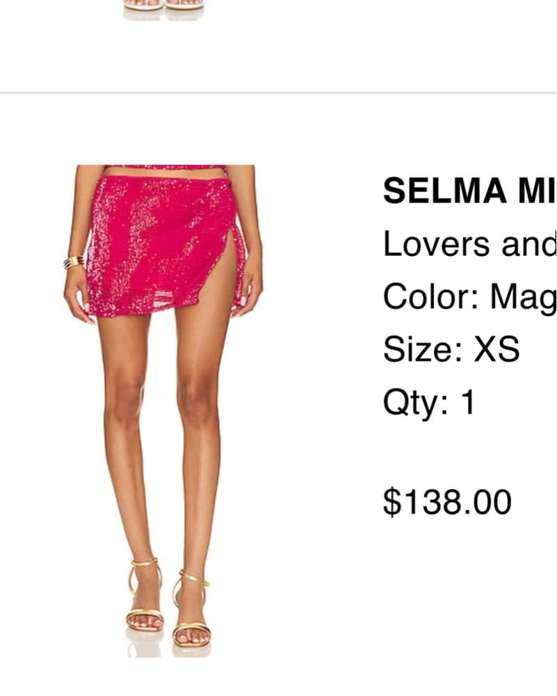 Selma mini skirt magenta pink  - Image 2