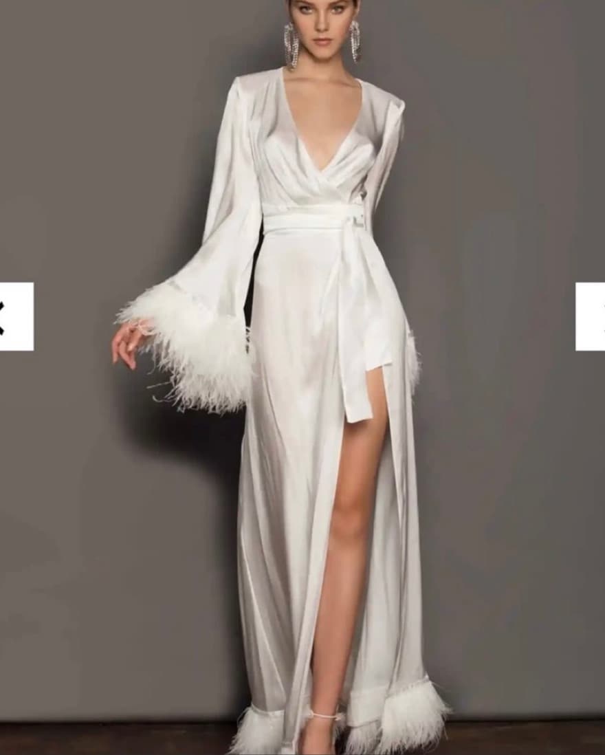 Bronx & Banco Feather Long Robe  - Image 1
