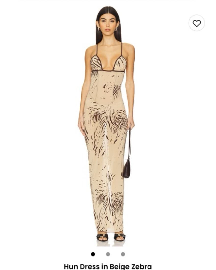 POSTER GIRL HUN DRESS IN BEIGE ZEBRA - Image 1