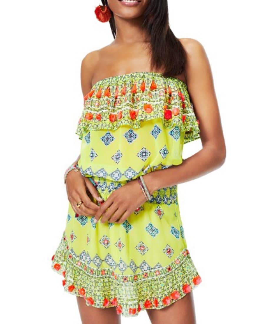 Ramy Brook Mira Strapless Printed Dress - Image 1