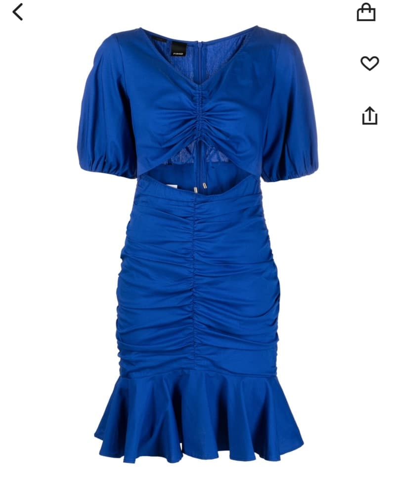 Pinko Gathered Poplin Mini Dress - Image 2