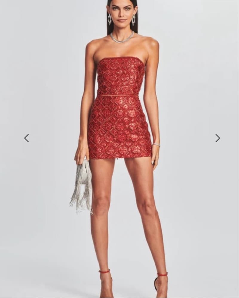 Retrofete Heather Sequin Chainmail Dress - Image 3