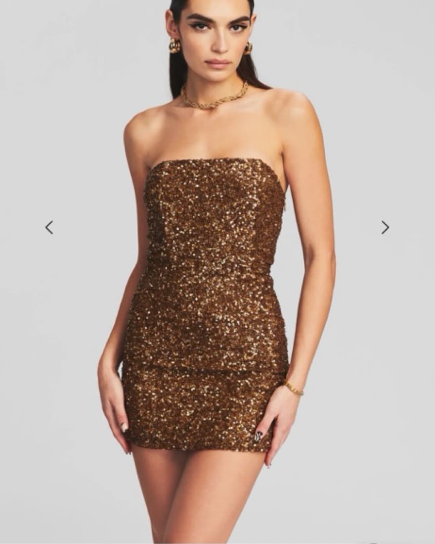 Retrofete Mini Sequin Dress (Heather) - Image 1