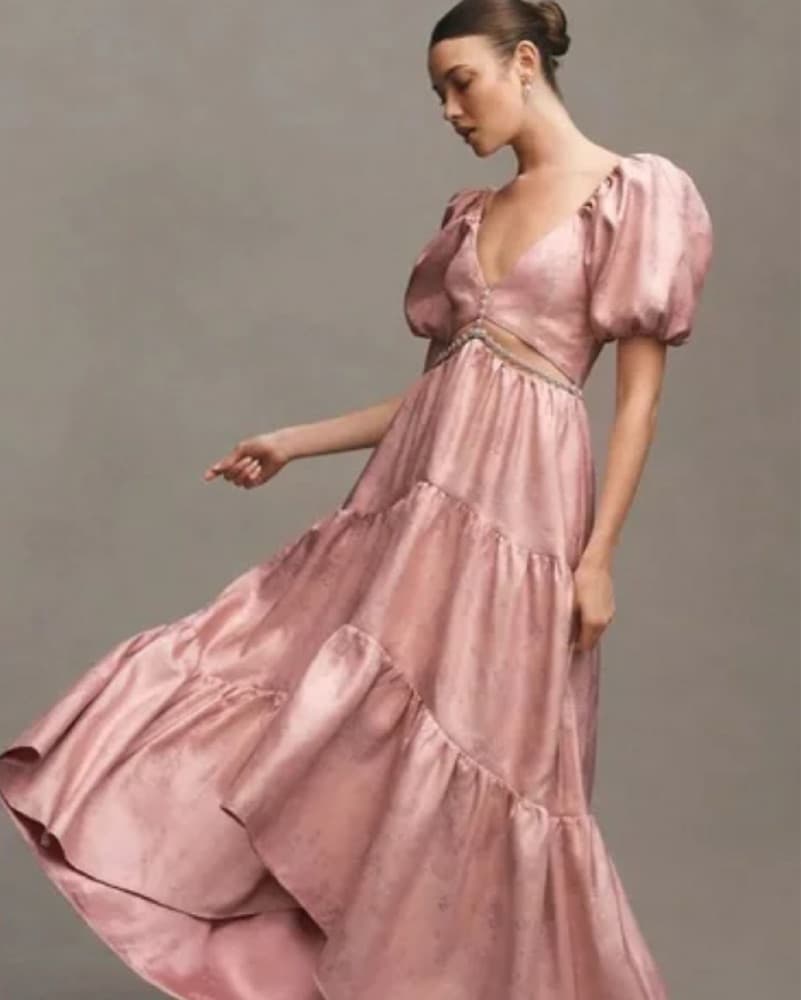 V. Chapman Emma V-Neck A-Line Gown - Image 2