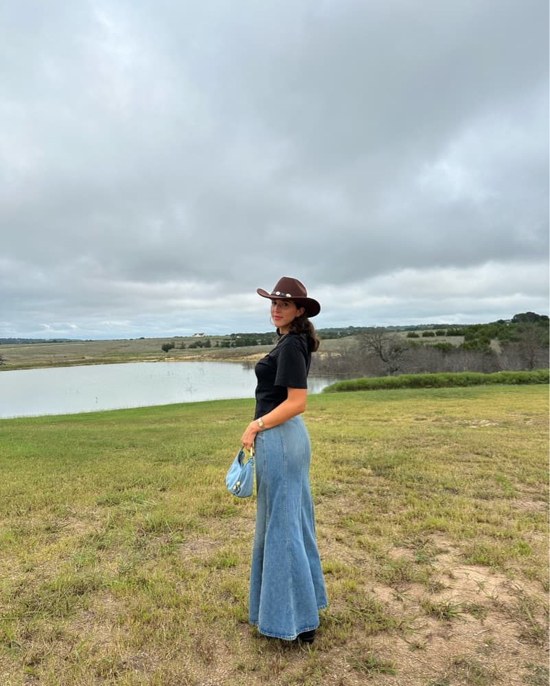 Haikure Shaquille Long Denim Skirt  - Image 2