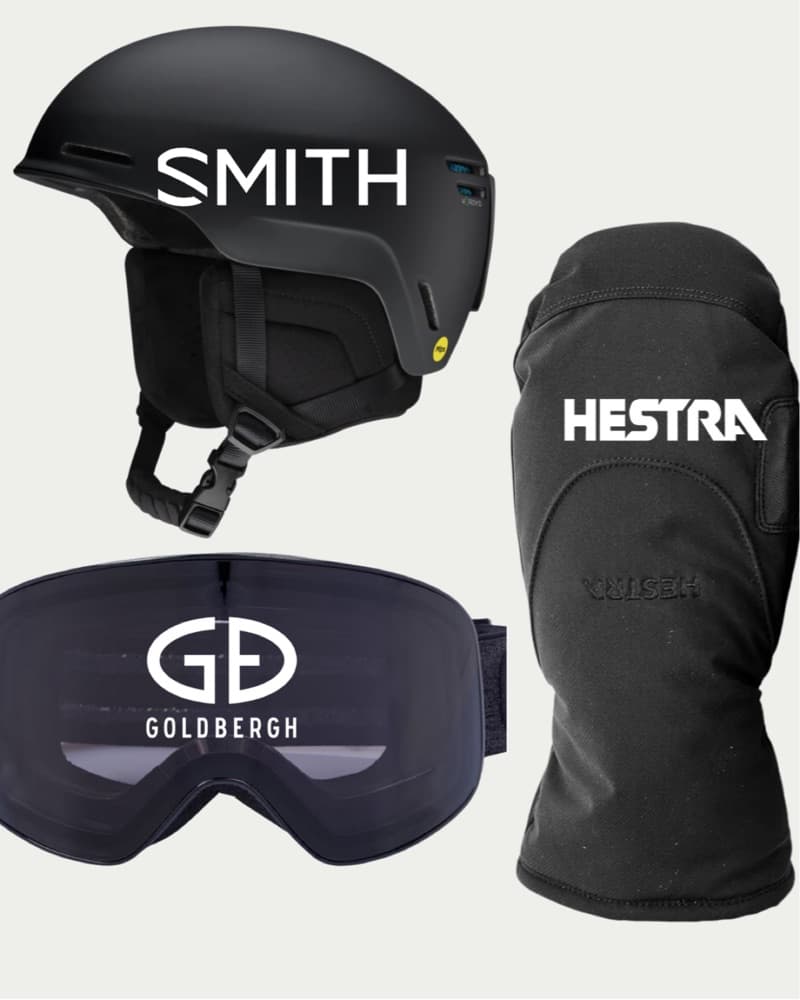 Ski Set Helmet Mittens Gloves - Image 1