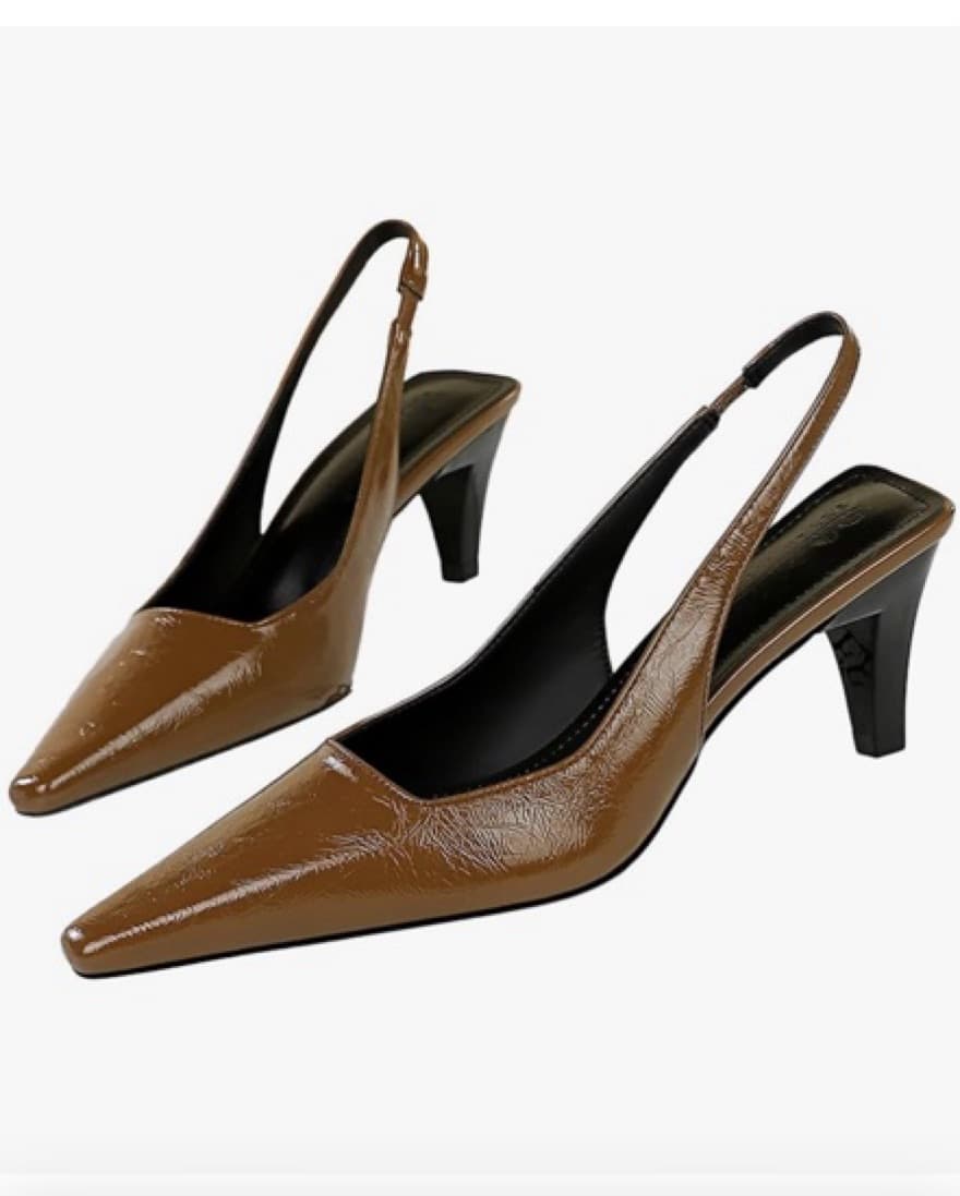 Brown Slingback Heel - Image 1