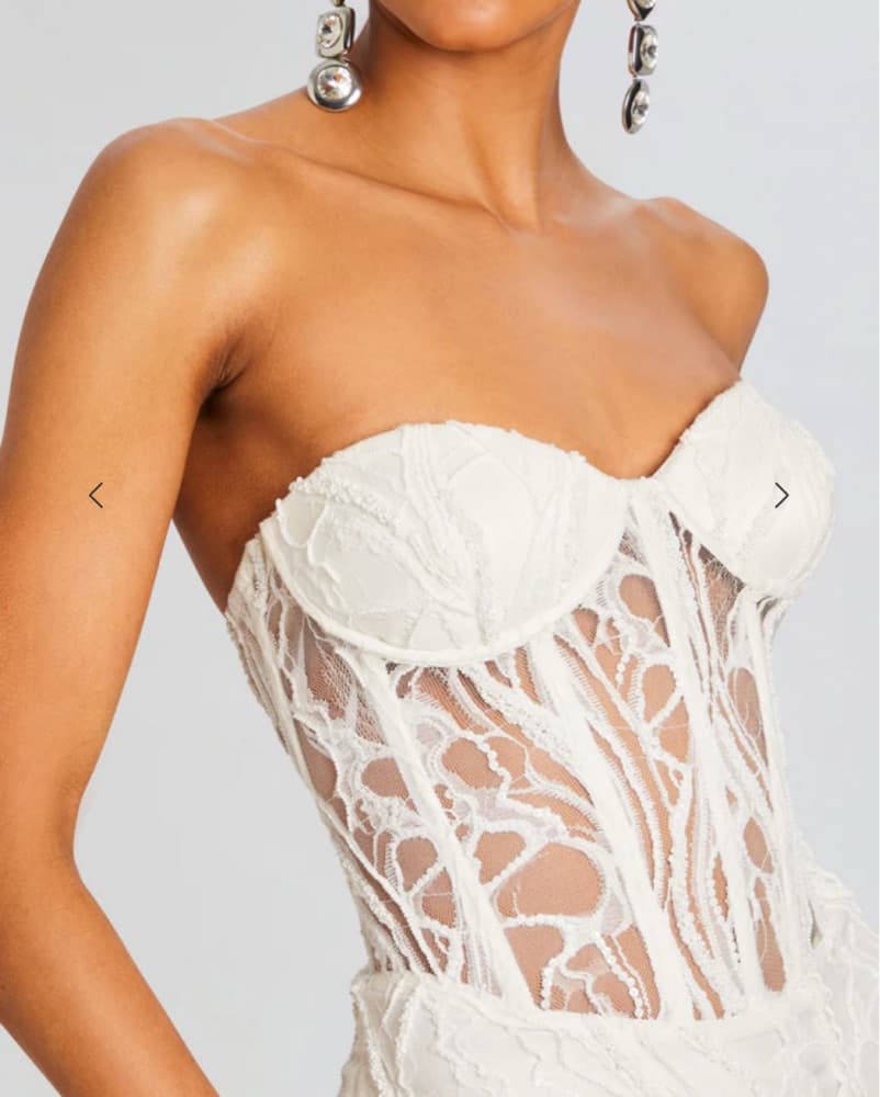 Retrofete LAEL EMBELLISHED LACE DRESS M - Image 2