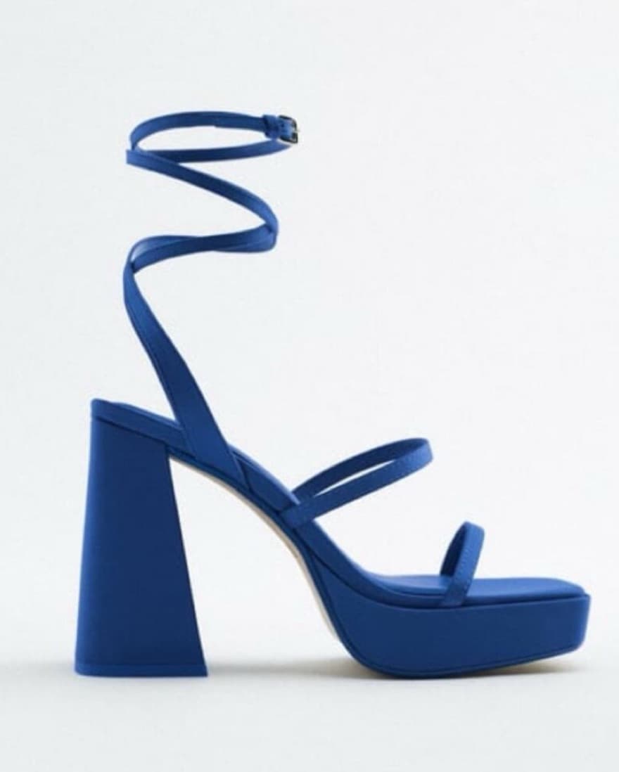 Zara Blue Strappy Heels - Image 2